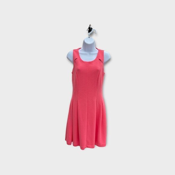 ELLE Melon Mini Ribbed Peekaboo Summer Flirty Sun Dress, Size 6 - Picture 1 of 10